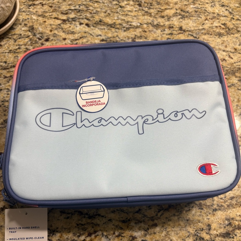 Champion Navy and Light Gray Lunch Bag